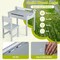 Costway Toddler Craft Table & Chair Set Kids Art Crafts Table withPaper Roll Holder Grey/White
